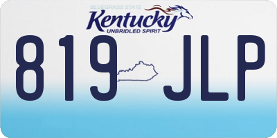 KY license plate 819JLP