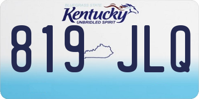 KY license plate 819JLQ
