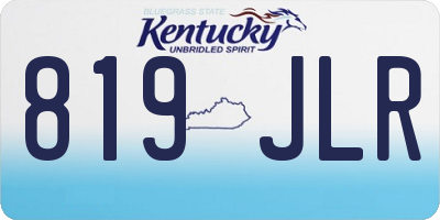 KY license plate 819JLR