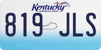 KY license plate 819JLS