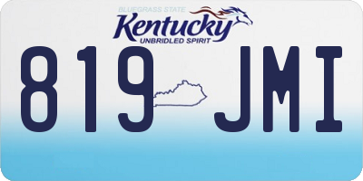 KY license plate 819JMI