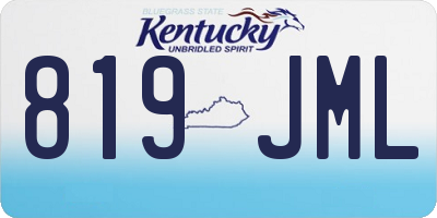 KY license plate 819JML