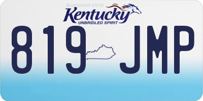 KY license plate 819JMP