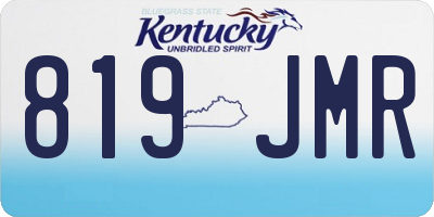 KY license plate 819JMR