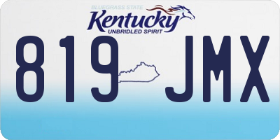 KY license plate 819JMX
