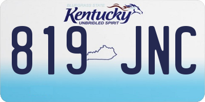 KY license plate 819JNC