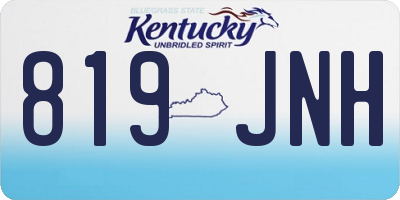KY license plate 819JNH