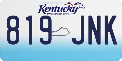 KY license plate 819JNK