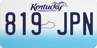 KY license plate 819JPN