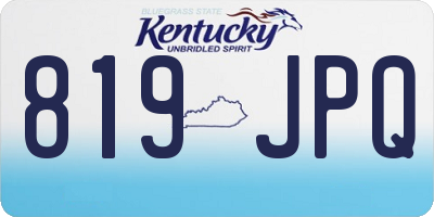 KY license plate 819JPQ