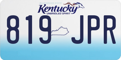 KY license plate 819JPR