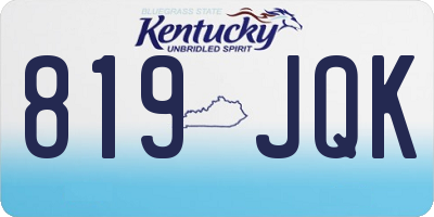 KY license plate 819JQK