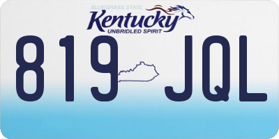 KY license plate 819JQL