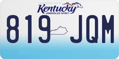KY license plate 819JQM