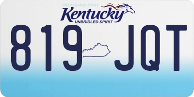 KY license plate 819JQT