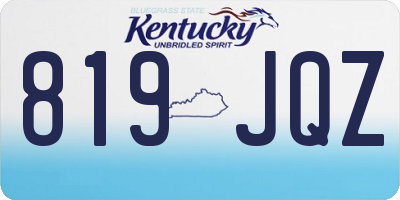 KY license plate 819JQZ