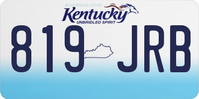 KY license plate 819JRB