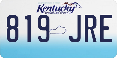 KY license plate 819JRE