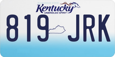 KY license plate 819JRK