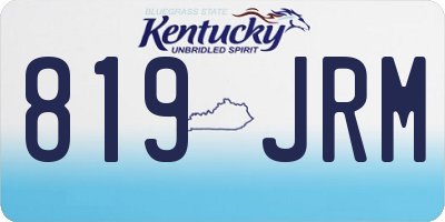 KY license plate 819JRM