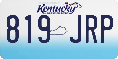 KY license plate 819JRP