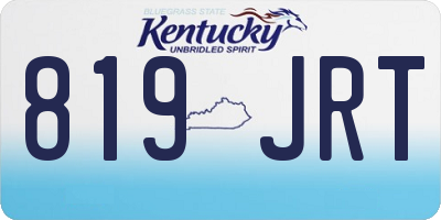 KY license plate 819JRT