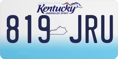 KY license plate 819JRU