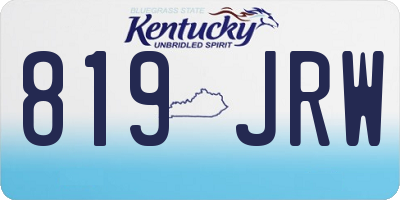 KY license plate 819JRW