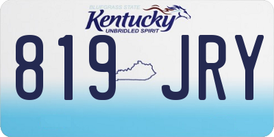 KY license plate 819JRY