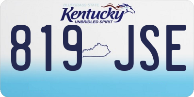 KY license plate 819JSE