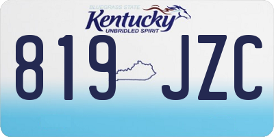 KY license plate 819JZC