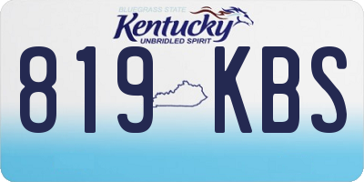 KY license plate 819KBS