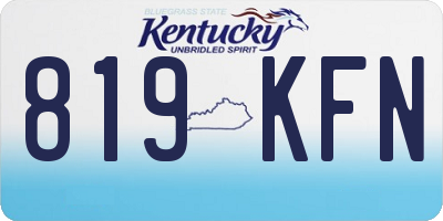 KY license plate 819KFN
