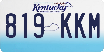 KY license plate 819KKM