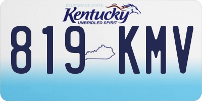 KY license plate 819KMV