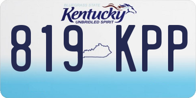 KY license plate 819KPP