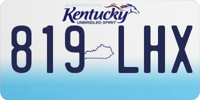 KY license plate 819LHX