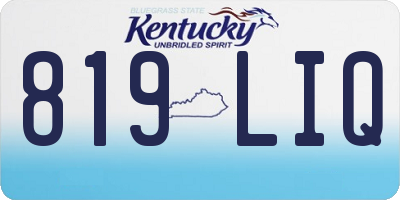 KY license plate 819LIQ