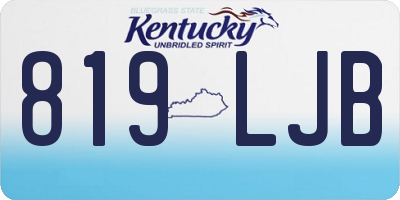 KY license plate 819LJB