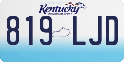 KY license plate 819LJD