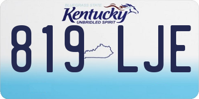 KY license plate 819LJE
