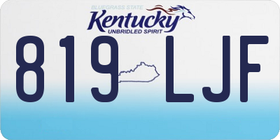 KY license plate 819LJF