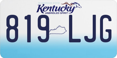 KY license plate 819LJG