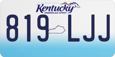 KY license plate 819LJJ