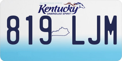 KY license plate 819LJM