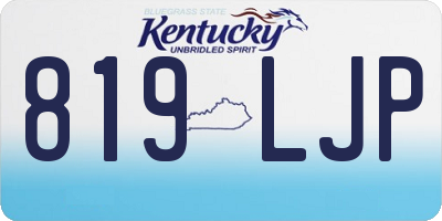 KY license plate 819LJP