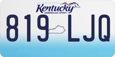KY license plate 819LJQ