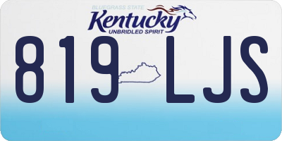 KY license plate 819LJS