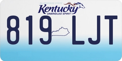 KY license plate 819LJT