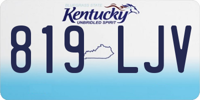 KY license plate 819LJV